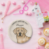 Yellow Labrador Retriever Happy Gotcha Day Pappteller (Party)