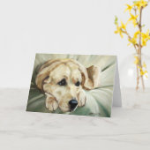 Yellow Labrador Retriever Hundekarte Karte (Gelbe Blume)