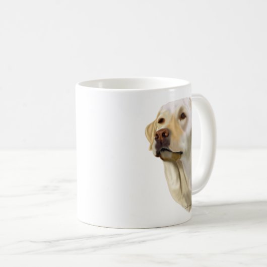 Yellow Labrador Retriever Kaffeetasse (VorderseiteRechts)