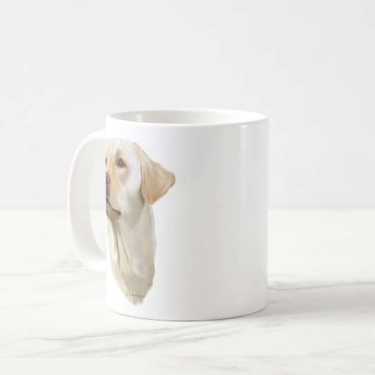 Yellow Labrador Retriever Kaffeetasse (Vorderseite Links)