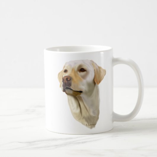 Yellow Labrador Retriever Kaffeetasse (Rechts)