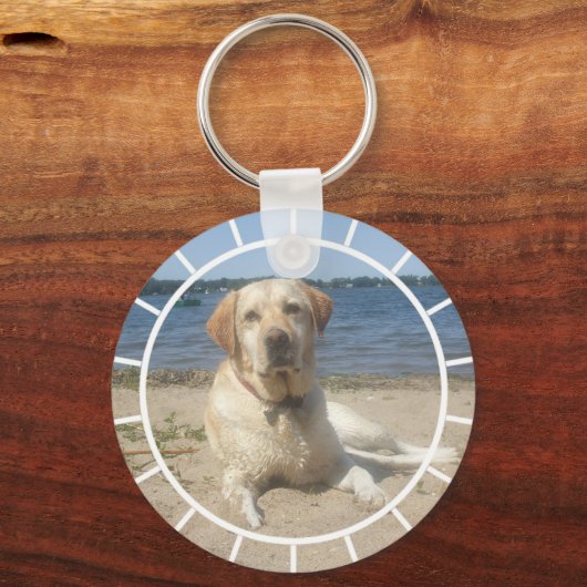Yellow Labrador Retriever Keychain Schlüsselanhänger (Vorderseite)