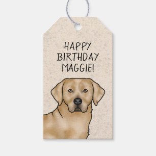 Yellow Labrador Retriever Labrador Hund Happy Birt Geschenkanhänger