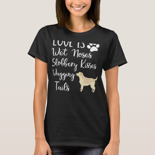 Yellow Labrador Retriever Liebe Mein Hund Labrador T-Shirt (Vorderseite)