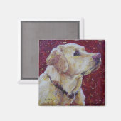 Yellow Labrador Retriever Magnet (Vorderseite/Rückseite)