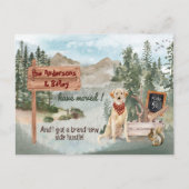 Yellow Labrador Retriever New Address Pines Ankündigungspostkarte (Vorderseite)
