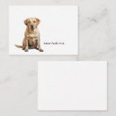 Yellow Labrador Retriever Note Card Mitteilungskarte (Vorne/Hinten)
