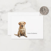 Yellow Labrador Retriever Note Card Mitteilungskarte (Vorderseite/Rückseite Beispiel)
