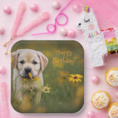 Yellow Labrador Retriever Pappteller (Party)
