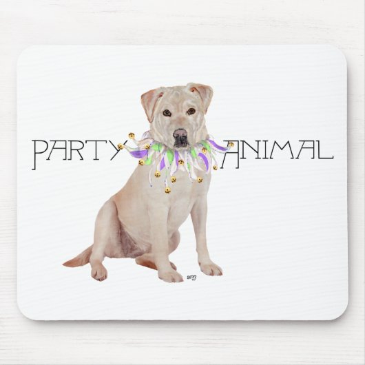 Yellow Labrador Retriever Party Mousepad (Vorne)