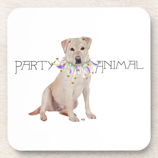 Yellow Labrador Retriever Party Untersetzer (Vorderseite)