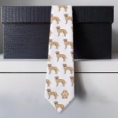 Yellow Labrador Retriever Pattern Custom Monogram Krawatte