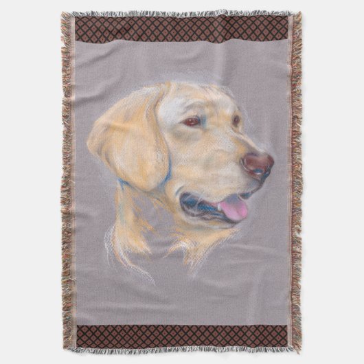 Yellow Labrador Retriever Portrait Decke (Vorderseite Vertikal)