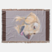 Yellow Labrador Retriever Portrait Decke (Vorderseite)