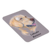 Yellow Labrador Retriever Portrait Magnet (Rechte Seite)