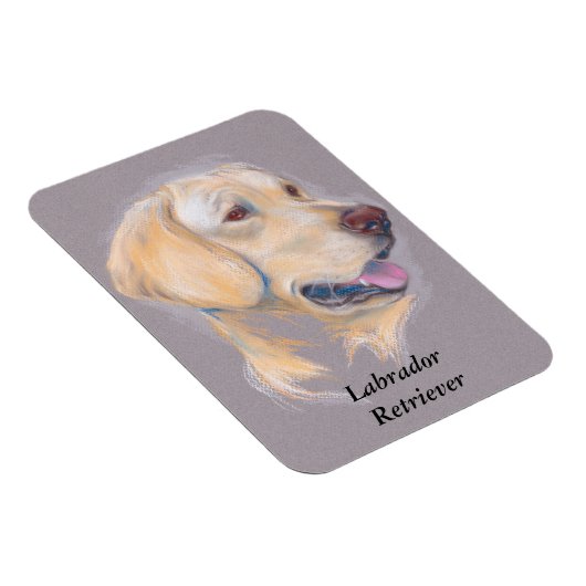 Yellow Labrador Retriever Portrait Magnet (Rechte Seite)