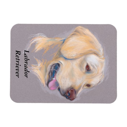 Yellow Labrador Retriever Portrait Magnet (Horizontal)