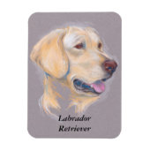 Yellow Labrador Retriever Portrait Magnet (Vertikal)