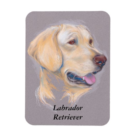 Yellow Labrador Retriever Portrait Magnet (Vertikal)
