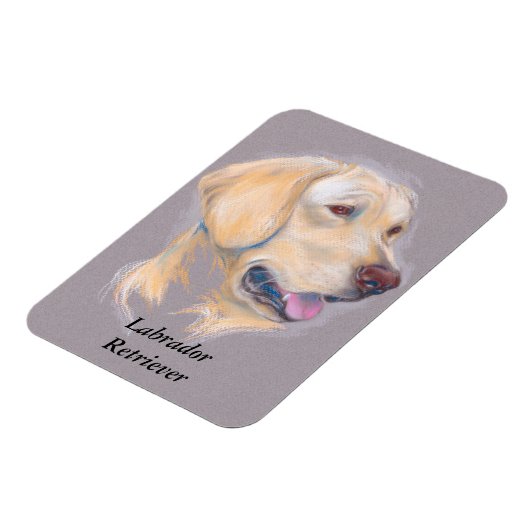 Yellow Labrador Retriever Portrait Magnet (Linke Seite)