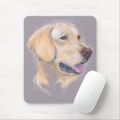 Yellow Labrador Retriever Portrait Mousepad (Mit Mouse)