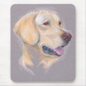 Yellow Labrador Retriever Portrait Mousepad (Vorne)