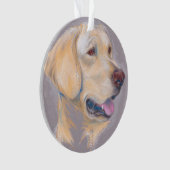Yellow Labrador Retriever Portrait Ornament (Vorderseite)