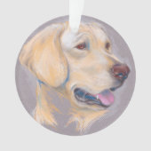 Yellow Labrador Retriever Portrait Ornament (Vorderseite)