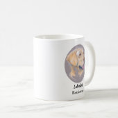 Yellow Labrador Retriever Portrait Personalisiert Kaffeetasse (VorderseiteRechts)
