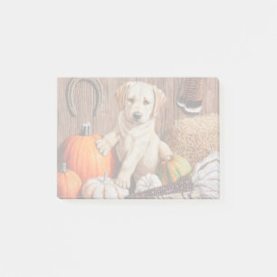 Yellow Labrador Retriever Puppy Doppy Pumpkin Herb Post-it Klebezettel