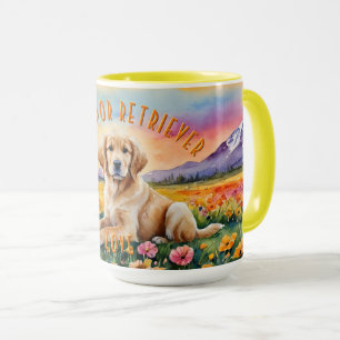 Yellow Labrador Retriever Puppy Sunrise Combo Tass Tasse