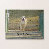 Yellow Labrador Retriever Running Puzzle (Horizontal)
