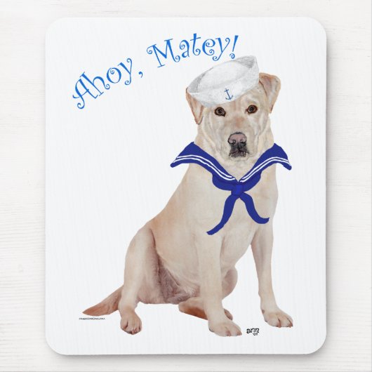 Yellow Labrador Retriever Sailor Mousepad (Vorne)