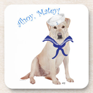 Yellow Labrador Retriever Sailor Untersetzer