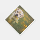 Yellow Labrador Retriever Serviette (Ecke)