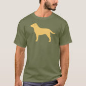Yellow Labrador Retriever Silhouette Labrador Love T-Shirt (Vorderseite)