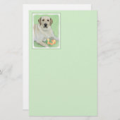 Yellow Labrador Retriever & Tennis Balls Malerei Briefpapier (Vorne/Hinten)