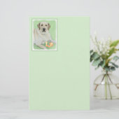 Yellow Labrador Retriever & Tennis Balls Malerei Briefpapier (Stehend Vorderseite)