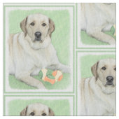 Yellow Labrador Retriever & Tennis Balls Malerei Stoff (Nahaufnahme)