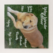 Yellow Labrador Retriever Tracks Game Puzzle (Horizontal)