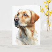 Yellow labrador retriever watercolor karte (Gelbe Blume)