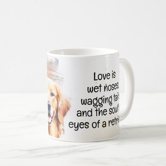 Yellow Labrador Retrievers Heartfelt Kaffeetasse (VorderseiteRechts)