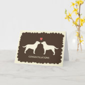 Yellow Labrador Retrievers Hochzeiten Herzlichen G Karte (Gelbe Blume)