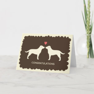 Yellow Labrador Retrievers Hochzeiten Herzlichen G Karte
