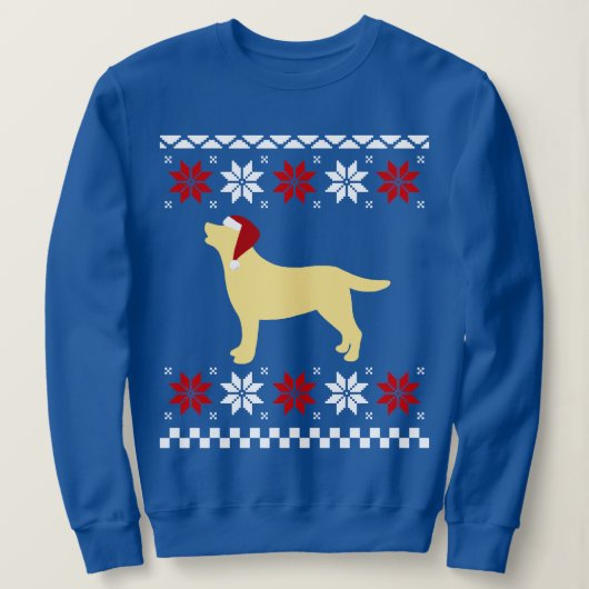 Yellow Labrador Silhouette Weihnachten Sweatshirt (Design vorne)