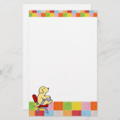 Yellow Labrador Student 1Mosaik Briefpapier (Vorne/Hinten)