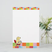 Yellow Labrador Student 1Mosaik Briefpapier (Stehend Vorderseite)