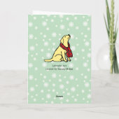 Yellow Labrador Tartan Scarf 2 Dankeskarte (Rückseite)