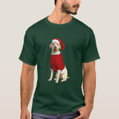 Yellow Labrador Time for Christmas T-Shirt (Vorderseite)
