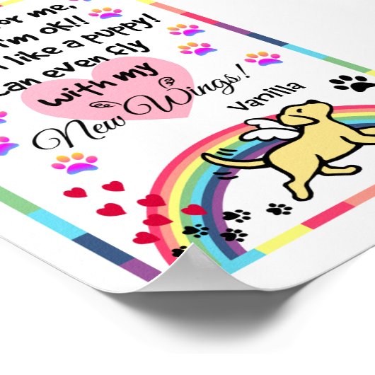 Yellow Labrador Trotting Gedächtniswerbung Poster (Ecke)